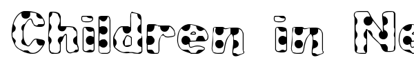 Children in Need font preview